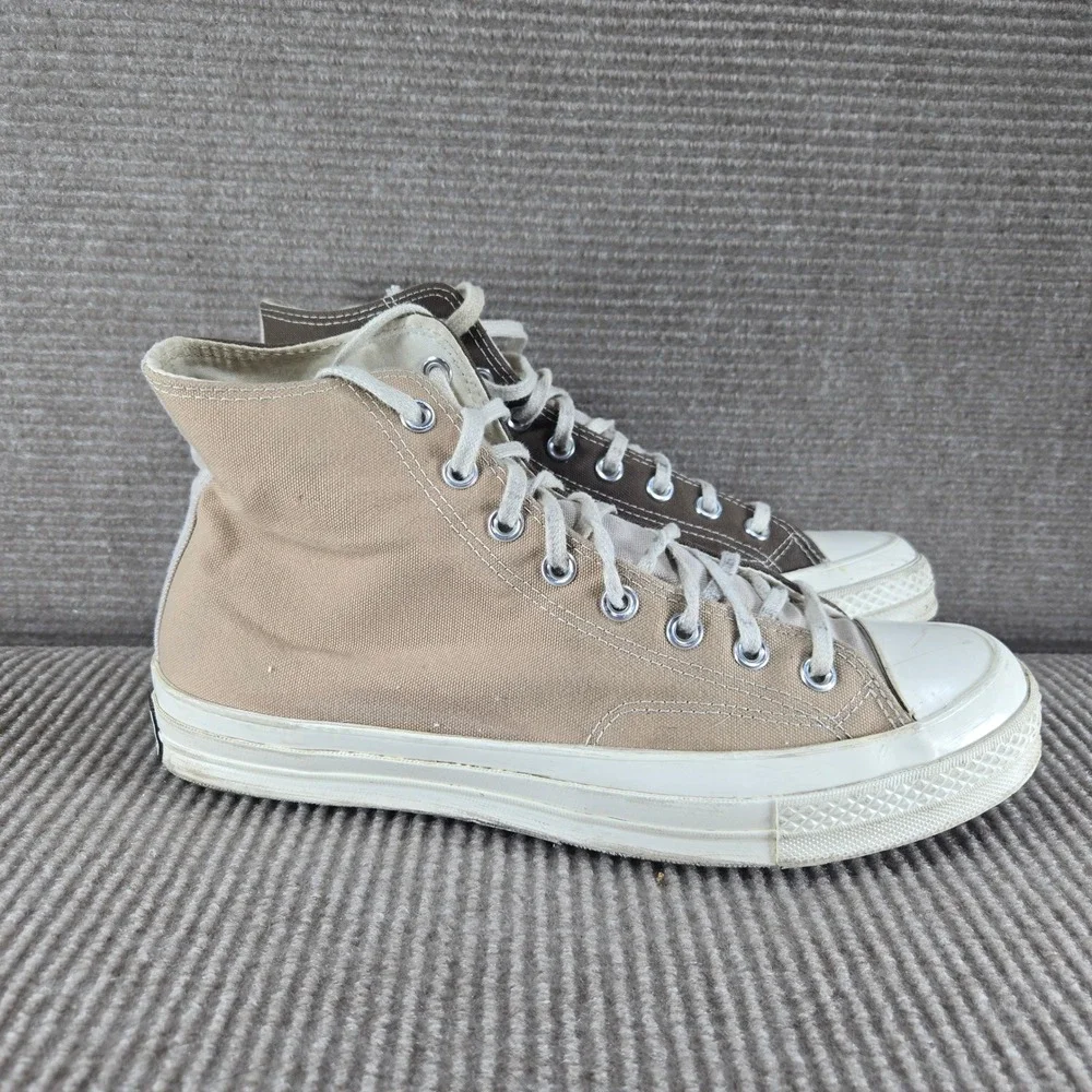 Converse Unisex 9.5 Brown Tan Split Panel Chuck 70 High Top Sneakers A01645C - Picture 4 of 8